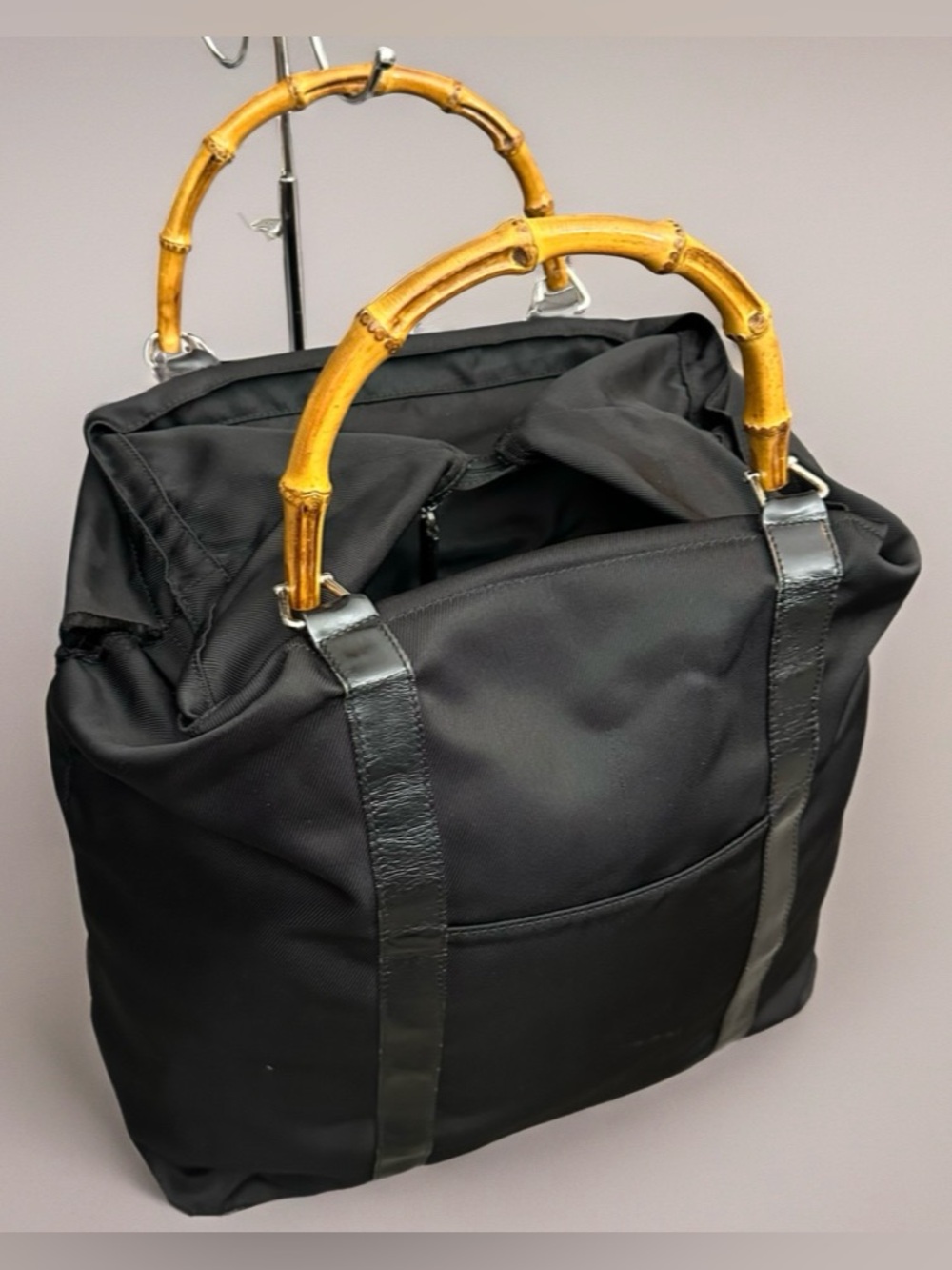 Gucci Tote Travel Bamboo Top Handle Bag - Picture 8 of 16